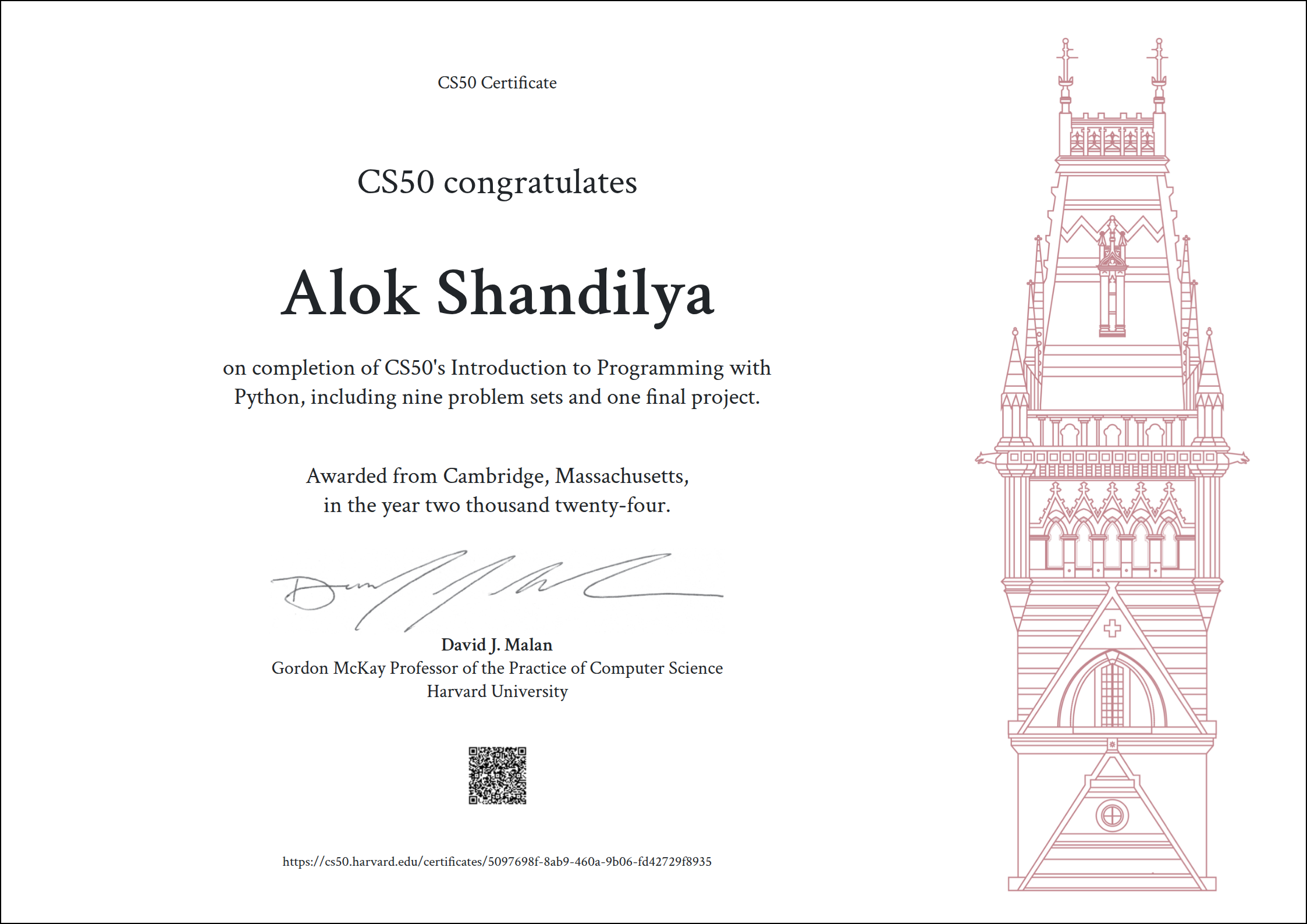 Certificate Certificate