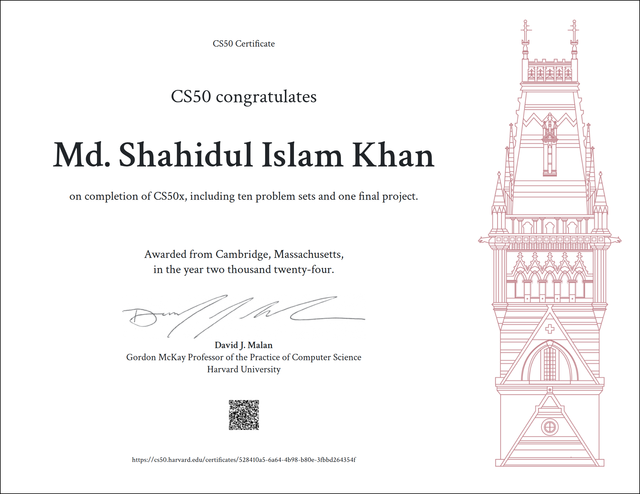 CS50 Certificate