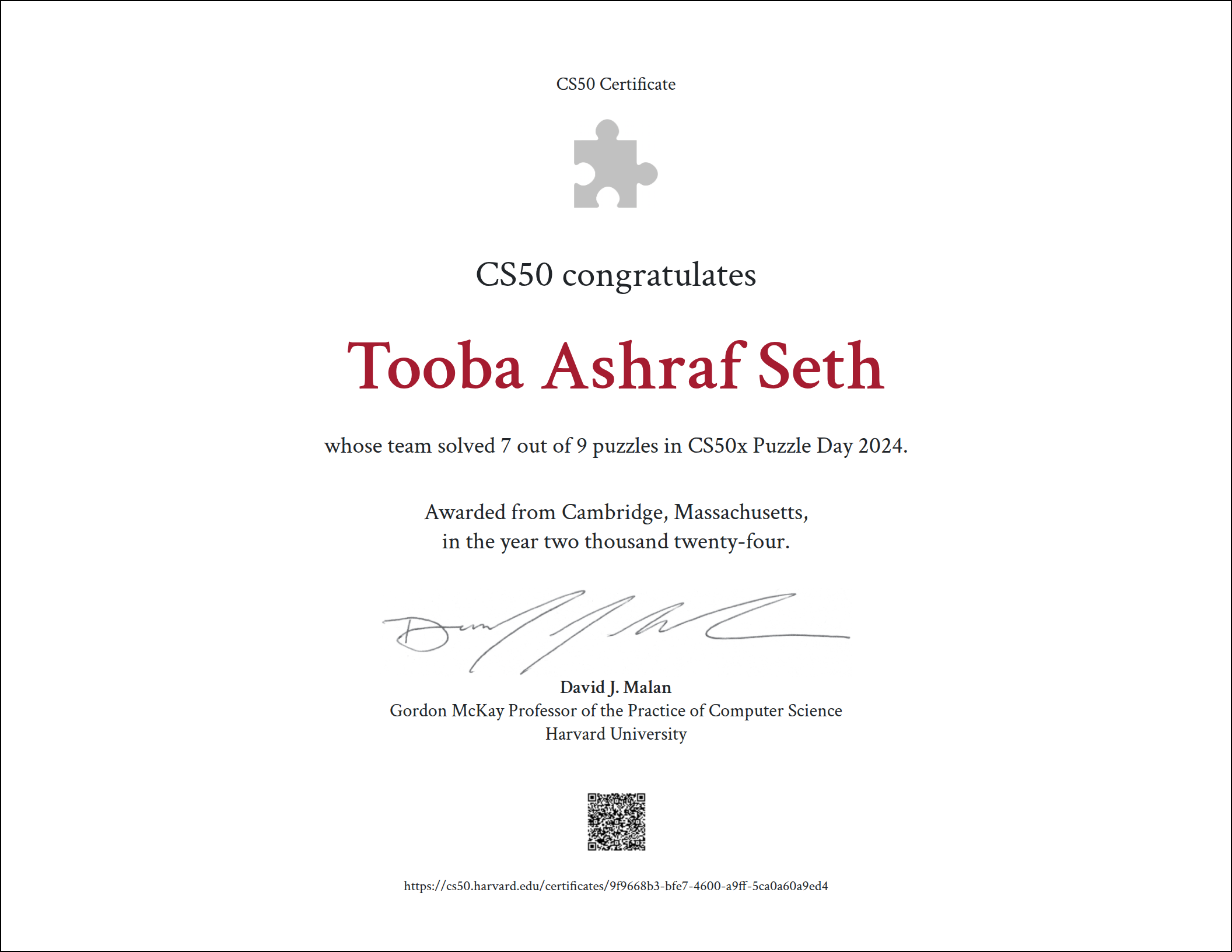 Tooba Ashraf Seth - -- | LinkedIn