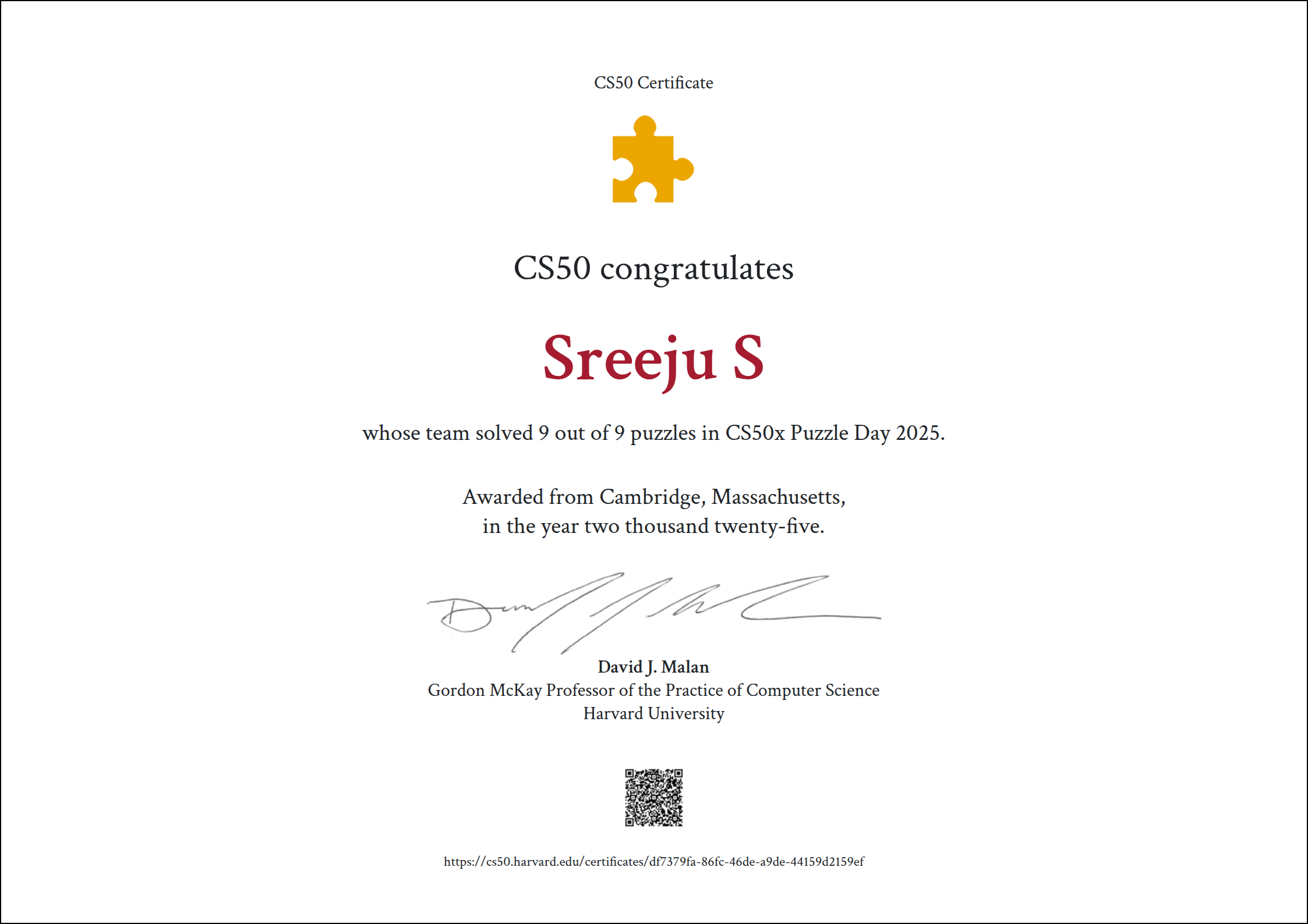 CS50 Puzzle Day 2025